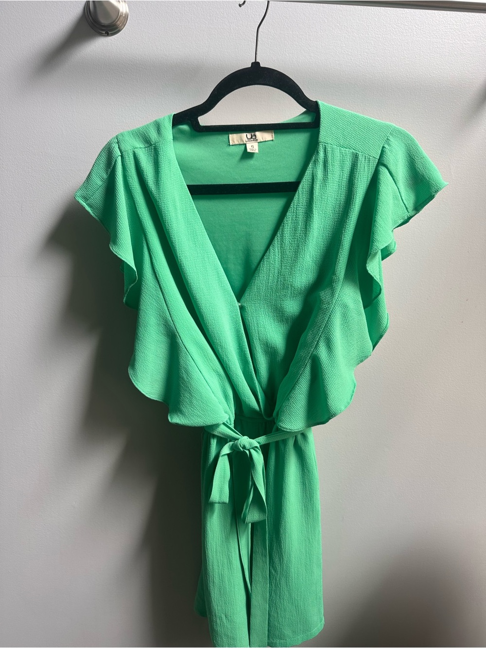 Ya Los Angeles Green Wrap Romper